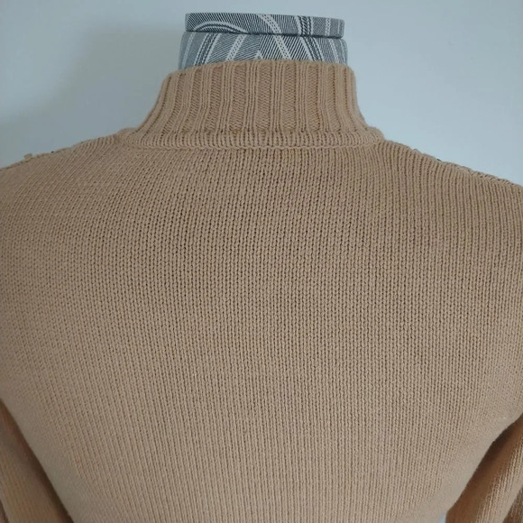 Conrad C Tan Knit Zipper Cardigan, SP - Picture 8 of 10